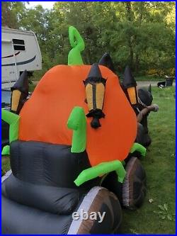 14 Ft Carriage Halloween Inflatable Rare Htf Gemmy Morbid Huge Airblown Prop