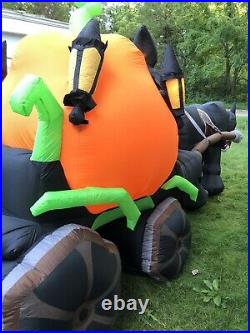 14 Ft Carriage Halloween Inflatable Rare Htf Gemmy Morbid Huge Airblown Prop