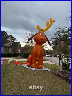 15FT Inflatable Christmas Max the Dog Xmas Holiday Decoration WithFan and Lights