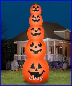 15 Ft COLOSSAL PUMPKIN STACK W SHORT CIRCUIT LIGHTSHOW Airblown Yard Inflatable