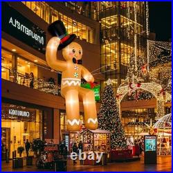 16FT Christmas Inflatable Outdoor Decoration, Giant Sitting Gingerbread