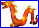 16 Ft Inflatable Fog Effect Orange Serpent Air-Blown Dragon Halloween Inflatable