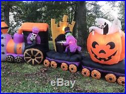 16 Ft Super Rare Gemmy Halloween Train Animated Inflatable / Airblown / Blow Up
