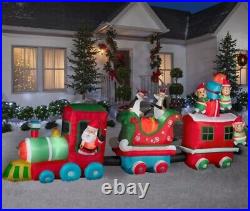 16' GEMMY COLOSSAL SANTA CLAUS & FRIENDS TRAIN Airblown Yard Inflatable