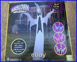16 ft Gemmy LED Color Changing Ghost AirBlown Inflatable Yard Decoration READ