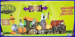 17 Ft ANIMATED GEMMY HALLOWEEN TRAIN Airblown Lighted Yard Inflatable