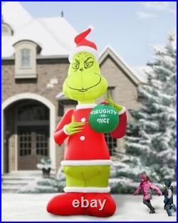 18' TWO STORY GRINCH Airblown Lighted Yard Inflatable