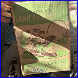 1960's In Box Beco Blow Mold Frog Blowmold No. 354 Lawn Figure