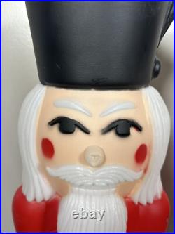 1988 TPI Nutcracker Soldiers Christmas Blow Mold 38 inch Matching Pair Vintage 2