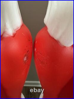 1988 TPI Nutcracker Soldiers Christmas Blow Mold 38 inch Matching Pair Vintage 2