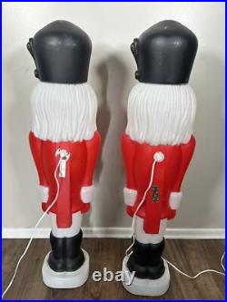 1988 TPI Nutcracker Soldiers Christmas Blow Mold 38 inch Matching Pair Vintage 2