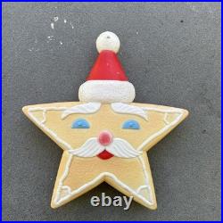 1991 Union Products 16 Santa Star gingerbread Face Blow Mold small flaw shown