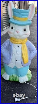 1993 Vintage Mr. Easter Bunny Blow Mold Lighted Empire 35 Yard Decor
