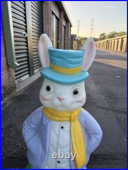 1993 Vintage Mr. Easter Bunny Blow Mold Lighted Empire 35 Yard Decor