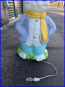 1993 Vintage Mr. Easter Bunny Blow Mold Lighted Empire 35 Yard Decor
