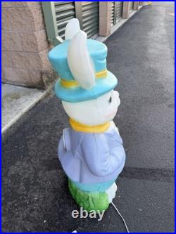 1993 Vintage Mr. Easter Bunny Blow Mold Lighted Empire 35 Yard Decor
