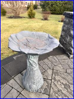 1994 Vintage TPI Blow Mold Plastic Bird Bath Yard Art Lawn Ornament 24x18