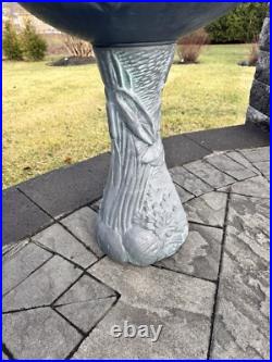 1994 Vintage TPI Blow Mold Plastic Bird Bath Yard Art Lawn Ornament 24x18