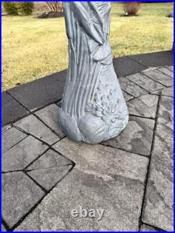 1994 Vintage TPI Blow Mold Plastic Bird Bath Yard Art Lawn Ornament 24x18