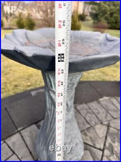 1994 Vintage TPI Blow Mold Plastic Bird Bath Yard Art Lawn Ornament 24x18