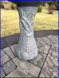 1994 Vintage TPI Blow Mold Plastic Bird Bath Yard Art Lawn Ornament 24x18