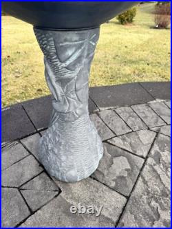 1994 Vintage TPI Blow Mold Plastic Bird Bath Yard Art Lawn Ornament 24x18