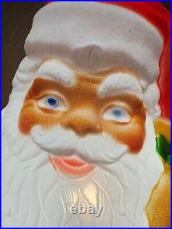 1997 Large Santa and Puppies Blow Mold Indoor/Outdoor Christmas Deco TPI