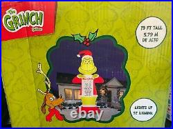 19' GIANT GRINCH CHRISTMAS Outdoor Lighted Yard Inflatable Decoration FAST SHIP