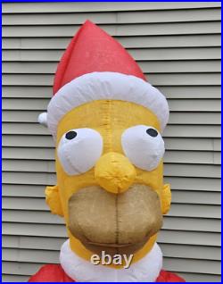 2002 Gemmy Airblown Inflatable Homer Simpson Santa 8' Tall Recoated for Parts