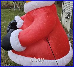 2002 Gemmy Airblown Inflatable Homer Simpson Santa 8' Tall Recoated for Parts