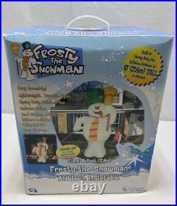 2002 Gemmy Frosty The Snowman 8 Ft Green Hat Airblown Inflatable Christmas NIB