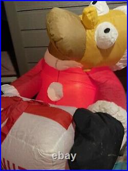 2002 Gemmy Inflatable Christmas Homer Simpson 8 Foot RARE (READ DESCRIPTION)