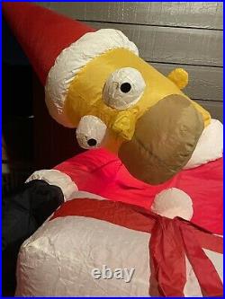 2002 Gemmy Inflatable Christmas Homer Simpson 8 Foot RARE (READ DESCRIPTION)