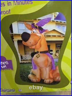 2003 Gemmy 7' Tall Scooby Doo Witch Hat Halloween Airblown Lighted Inflatable