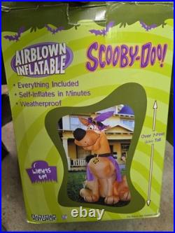2003 Gemmy 7' Tall Scooby Doo Witch Hat Halloween Airblown Lighted Inflatable