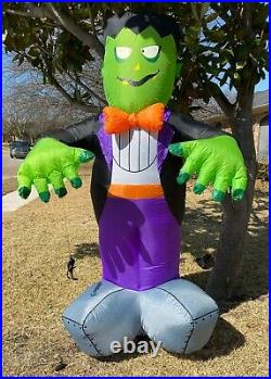 2004 Gemmy 8ft Frankenstein Halloween Inflatable Rare Orange Tuxedo Variation