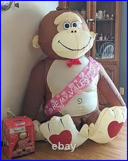 2004 Gemmy Ape Gorilla Be My Valentines Day 6' Airblown Inflatable with Box