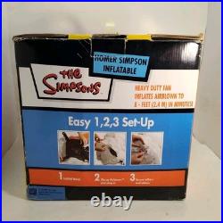 2004 Gemmy Homer Simpson Skeleton Lighted Halloween Airblown Inflatable (Read)