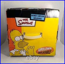 2004 Gemmy Homer Simpson Skeleton Lighted Halloween Airblown Inflatable (Read)