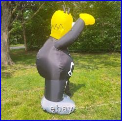 2004 Gemmy Homer Simpson Skeleton Lighted Halloween Airblown Inflatable (Read)
