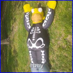 2004 Gemmy Homer Simpson Skeleton Lighted Halloween Airblown Inflatable (Read)
