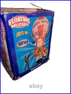 2005 Gemmy 12 FOOT Floating Inflatable Lights Up Hot Balloon Santa TESTED