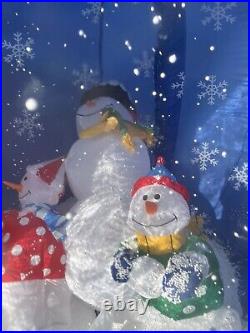 2005 Gemmy Light Up Snowman Let It Snow Airblown Inflatable 6 Ft Snow Globe Rare