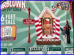 2006 Gemmy 6' Rotating Gingerbread House LIGHTED Christmas Inflatable Airblown