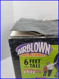 2006 Gemmy Halloween 6ft Whirlwind Globe Airblown Inflatable Skulls Grim Reaper