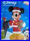 2007 Gemmy 8′ Mickey Mouse Holding Present Lighted Christmas Inflatable Airblown