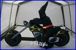 2007 Gemmy Airblown Inflatable Biker Grim Reaper 8 Feet Long
