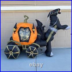 2010 Reaper Riding Horse Drawn Carriage Halloween Inflatable Yard Decoration