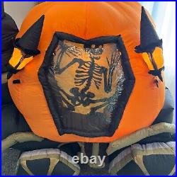 2010 Reaper Riding Horse Drawn Carriage Halloween Inflatable Yard Decoration