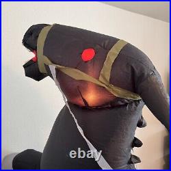 2010 Reaper Riding Horse Drawn Carriage Halloween Inflatable Yard Decoration